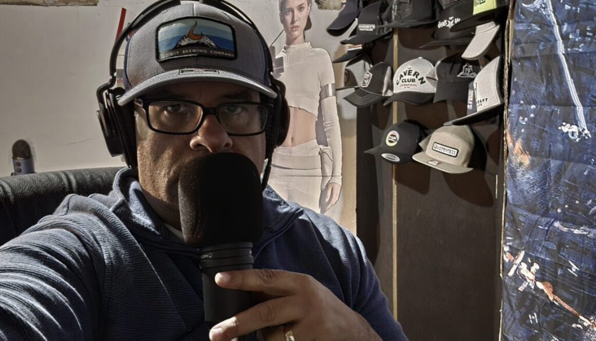 Ben with mic in studio