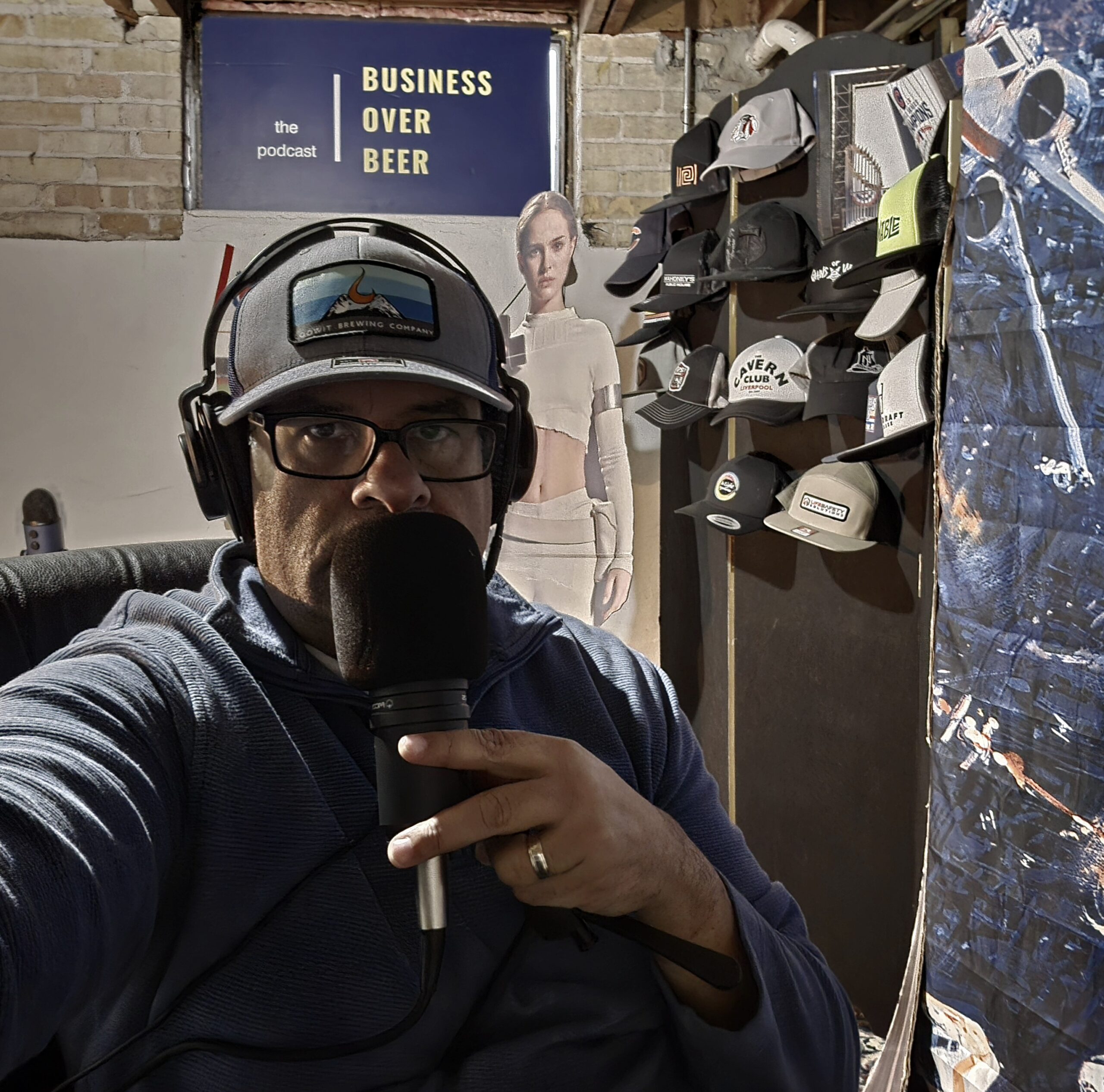 Ben with mic in studio